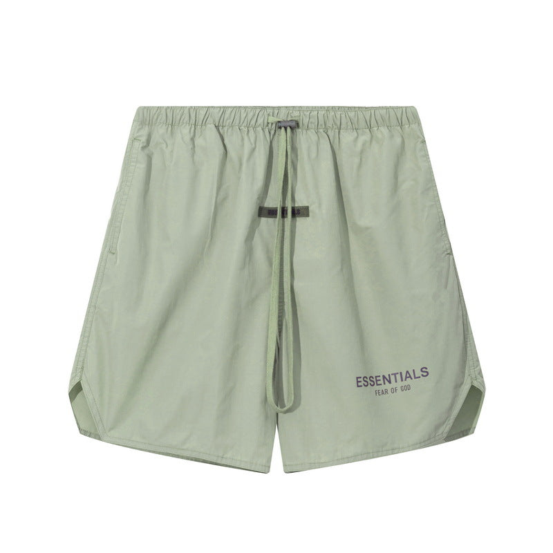 European and American trendy brand 25SS silicone letter logo casual shorts summer loose cropped pants for men and women