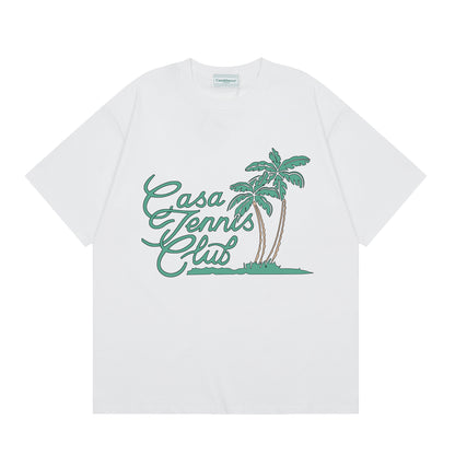 Casa American fashion brand online auction short sleeve men's couple ins summer super hot T-shirt women's top short sleeve loose European version