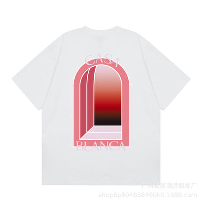 Casa American fashion brand online auction short sleeve men's couple ins summer super hot T-shirt women's top short sleeve loose European version