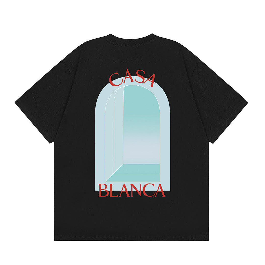 Casa American fashion brand online auction short sleeve men's couple ins summer super hot T-shirt women's top short sleeve loose European version