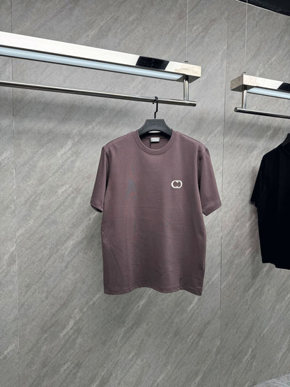 [Ceiling Support After-sales] Real shot classic CD letter embroidery high gram weight 320g round neck short sleeves