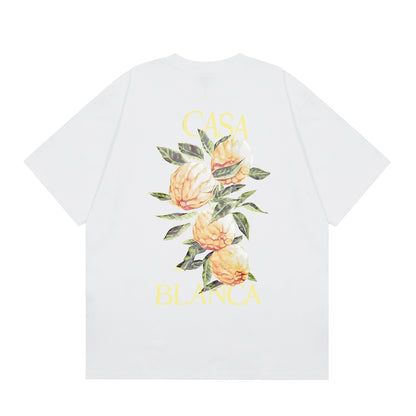 New Casa Casablanca Short Sleeve Correct Edition Ins European and American Niche Trendy Brand Cotton Casual High Street European and American T-shirt