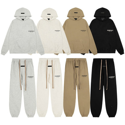 American flocked heavy hooded sweatshirt men's plush couple style winter trendy brand loose hoodie jacket for men and women