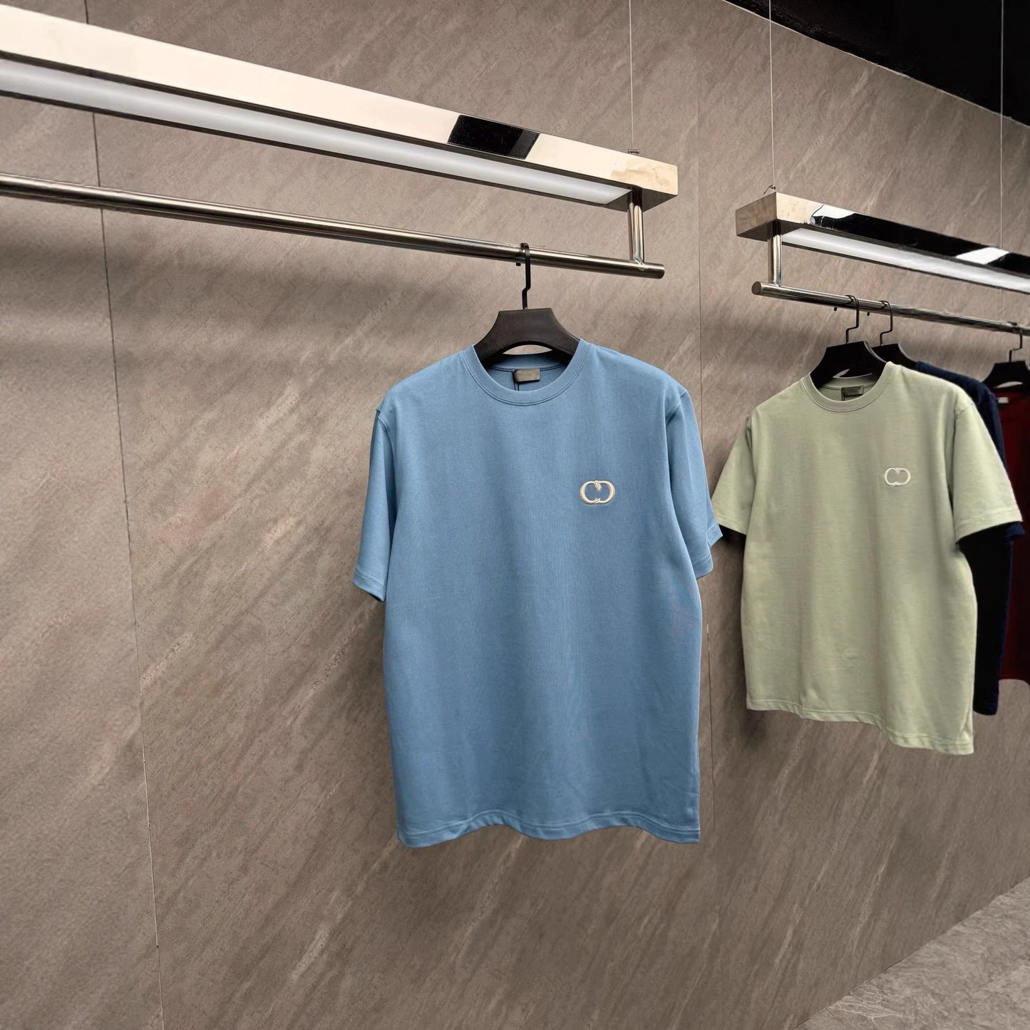 [Ceiling Support After-sales] Real shot classic CD letter embroidery high gram weight 320g round neck short sleeves