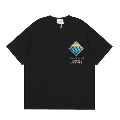 Casa American fashion brand online auction short sleeve men's couple ins summer super hot T-shirt women's top short sleeve loose European version