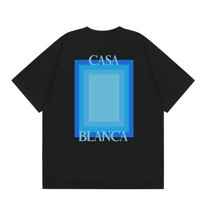 New Casa Casablanca Short Sleeve Correct Edition Ins European and American Niche Trendy Brand Cotton Casual High Street European and American T-shirt