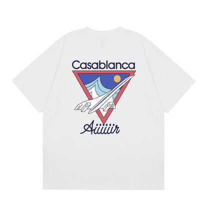 Casa American fashion brand online auction short sleeve men's couple ins summer super hot T-shirt women's top short sleeve loose European version