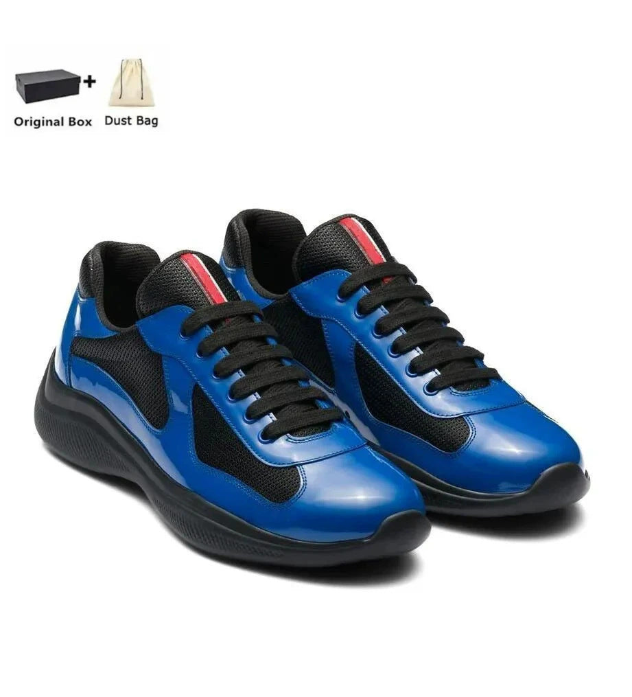 Spot new color-blocked mesh heightened athleisure men's and women's shoes leather big brand classic versatile breathable trend men (Copie)