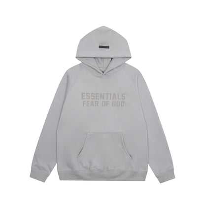 American flocked heavy hooded sweatshirt men's plush couple style winter trendy brand loose hoodie jacket for men and women