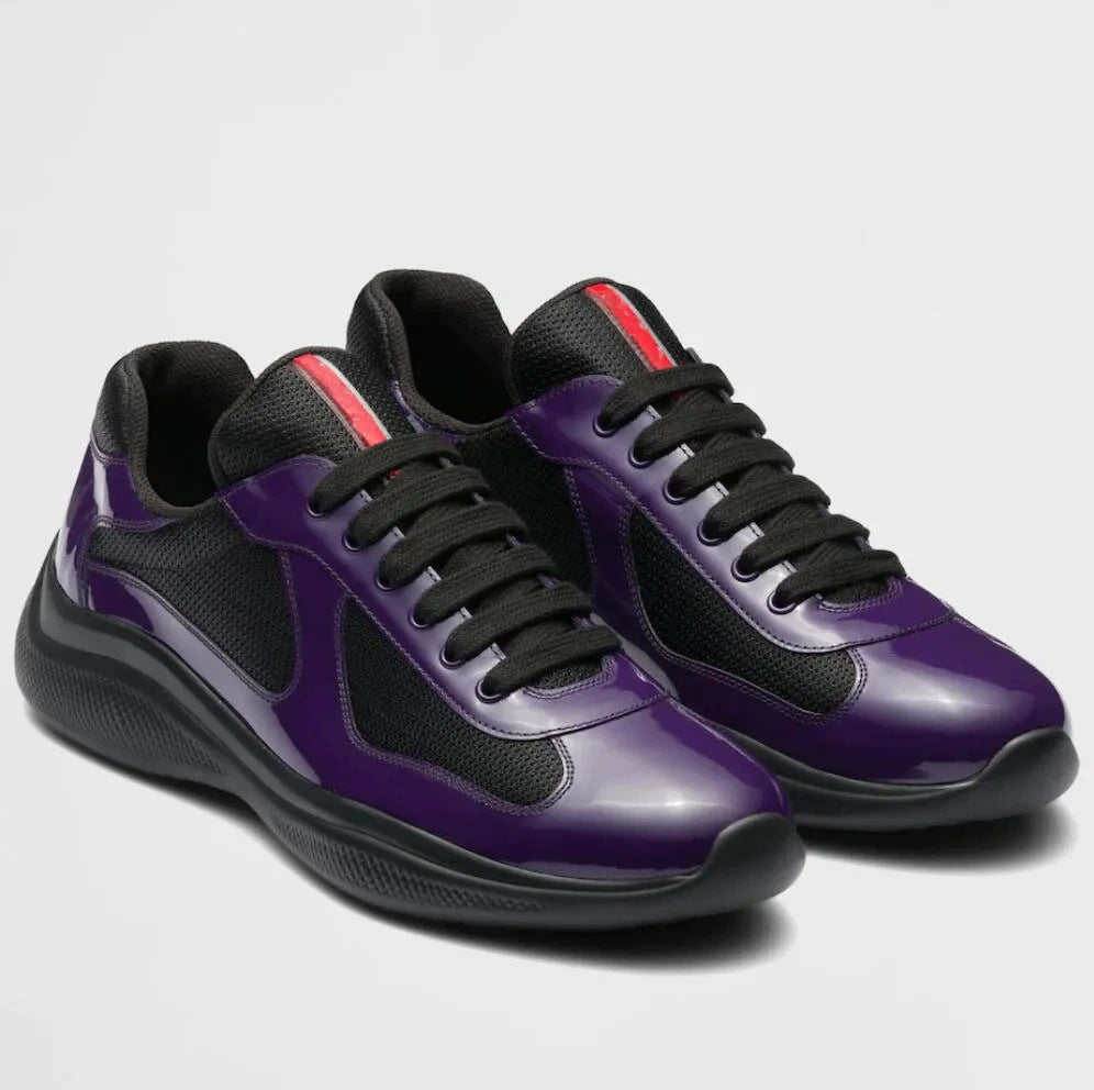 Spot new color-blocked mesh heightened athleisure men's and women's shoes leather big brand classic versatile breathable trend men (Copie)