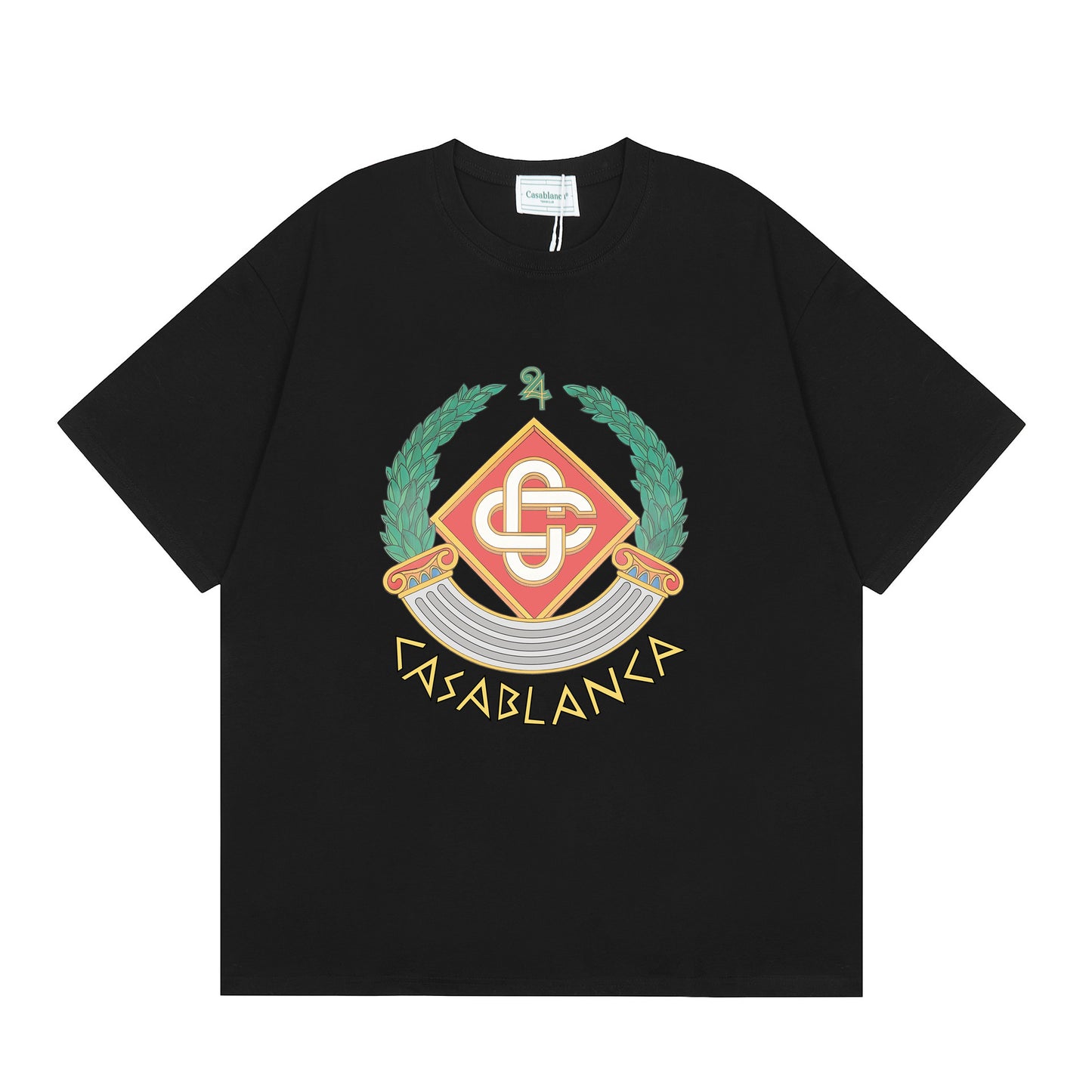New Casa Casablanca Short Sleeve Correct Edition Ins European and American Niche Trendy Brand Cotton Casual High Street European and American T-shirt