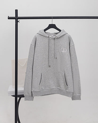 High version DO home autumn new cotton terry badge embroidered hooded sweatshirt casual loose fit hoody for men and women
