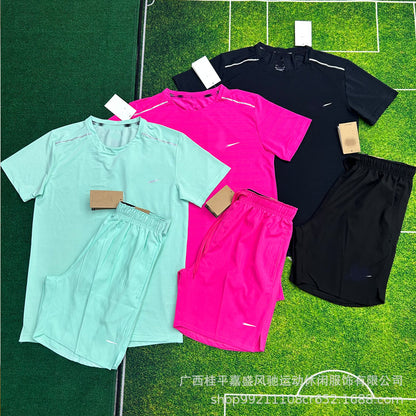 Wholesale shorts men's breathable woven sports cropped pants sports student track and field training running fitness quick-drying suit men
