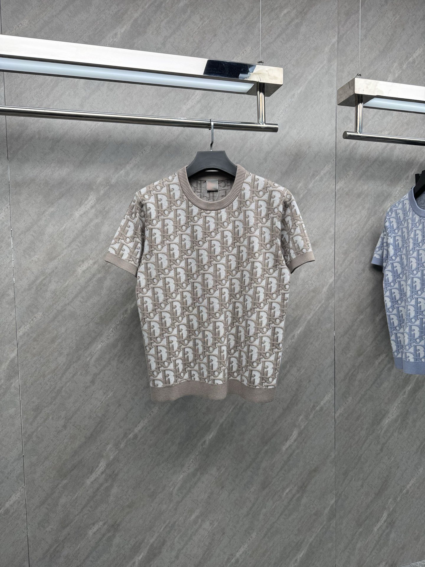 [Ceiling, After-sales Support] Real shot of classic 26DR jacquard old money wool knit short-sleeve shirt