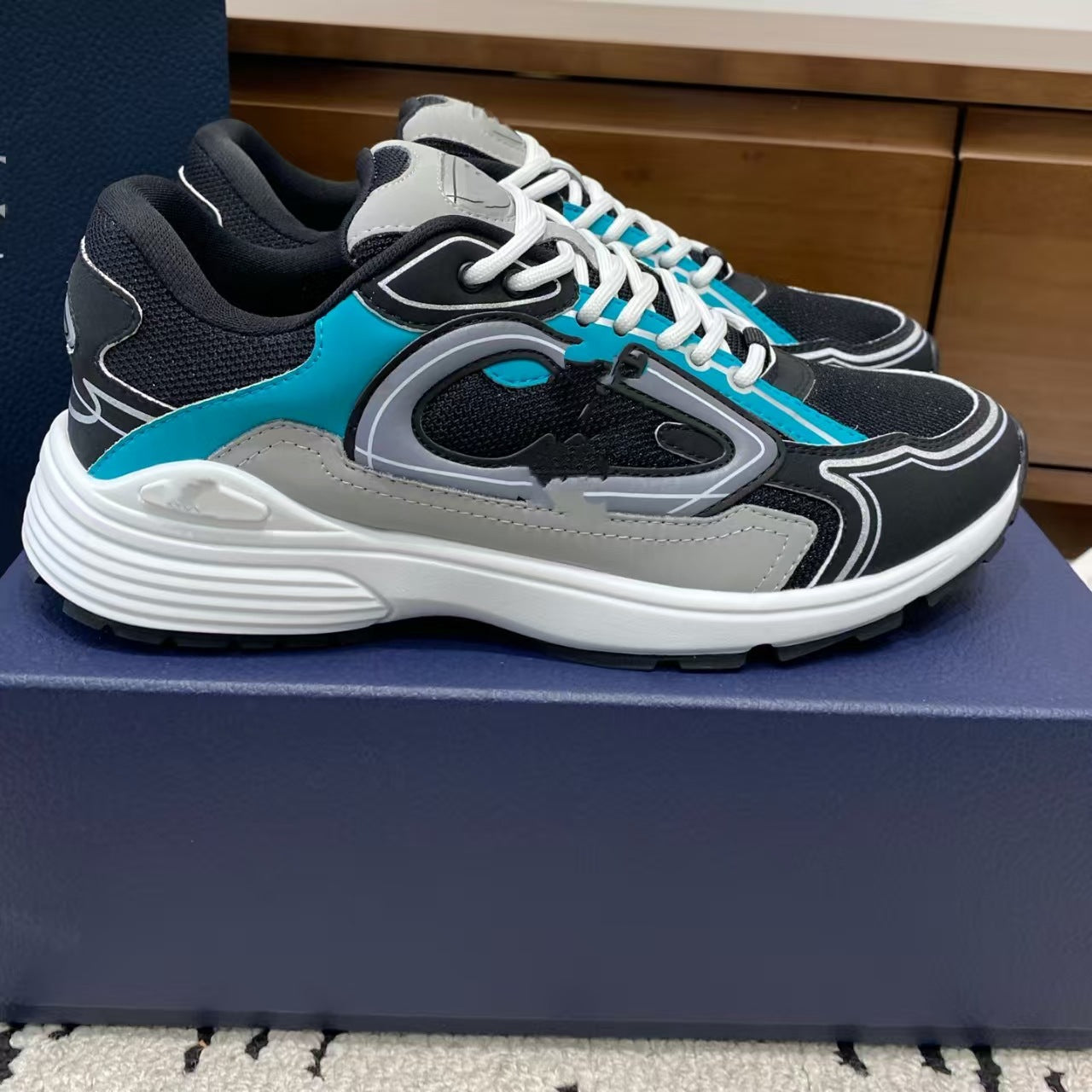 Dad shoes for women, C thick-soled height-increasing D, breathable color-block casual sneakers, versatile trendy shoes, wholesale low-top casual sneakers