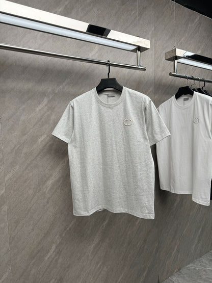 [Ceiling Support After-sales] Real shot classic CD letter embroidery high gram weight 320g round neck short sleeves