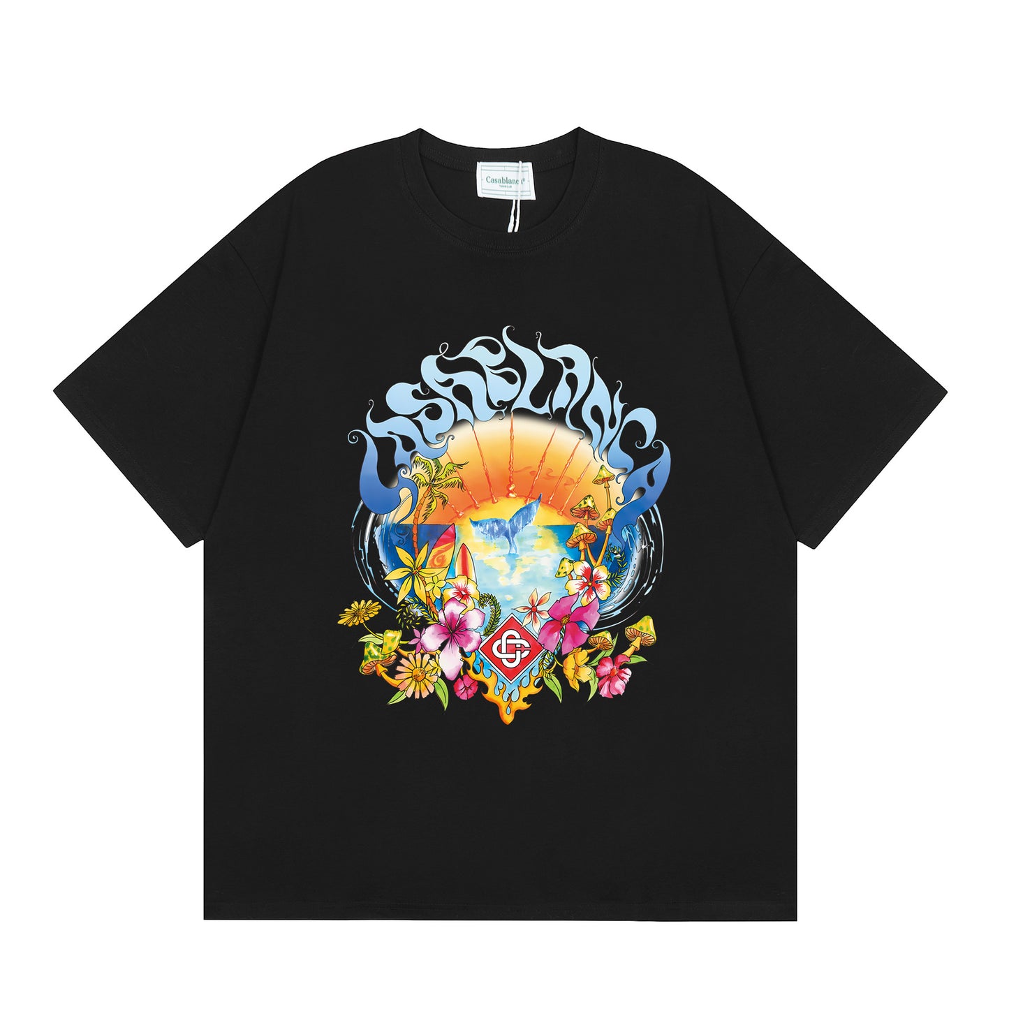 Casa American fashion brand online auction short sleeve men's couple ins summer super hot T-shirt women's top short sleeve loose European version