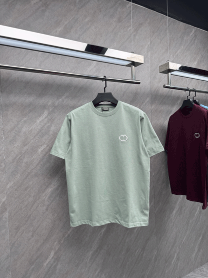 [Ceiling Support After-sales] Real shot classic CD letter embroidery high gram weight 320g round neck short sleeves