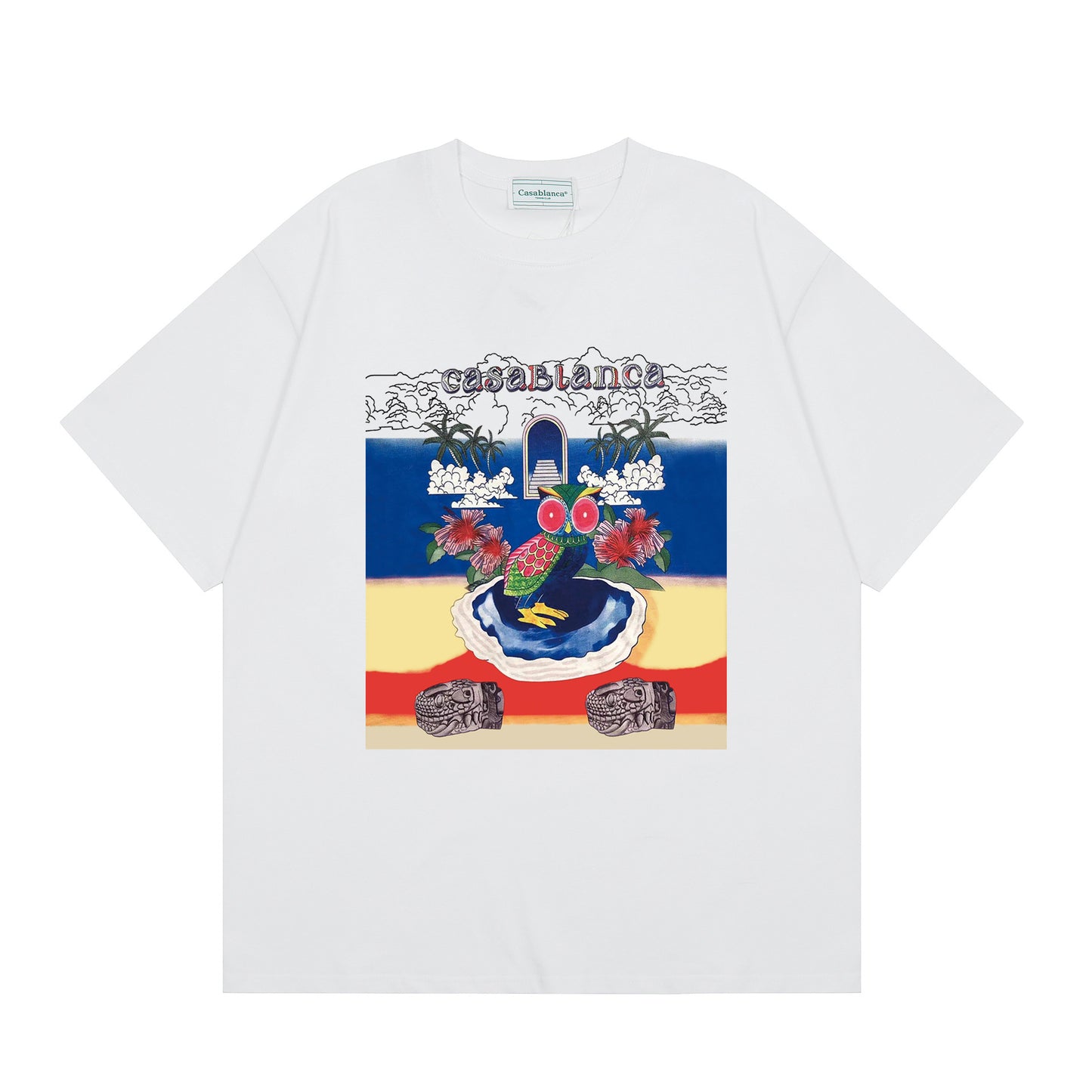 New Casa Casablanca Short Sleeve Correct Edition Ins European and American Niche Trendy Brand Cotton Casual High Street European and American T-shirt