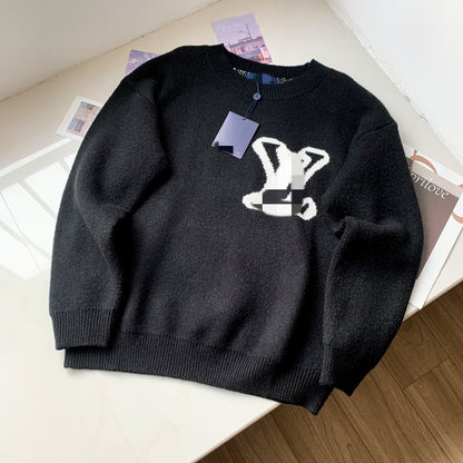 High-end source edition trendy brand L Donkey Home crew neck loose sweater knit shirt unisex cross-border style