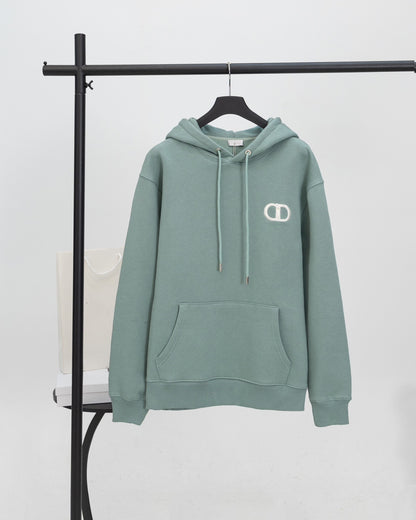 High version DO home autumn new cotton terry badge embroidered hooded sweatshirt casual loose fit hoody for men and women