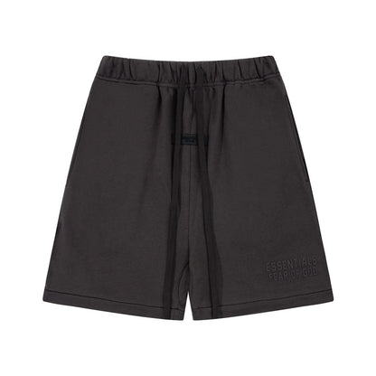 European and American trendy brand 25SS silicone letter logo casual shorts summer loose cropped pants for men and women