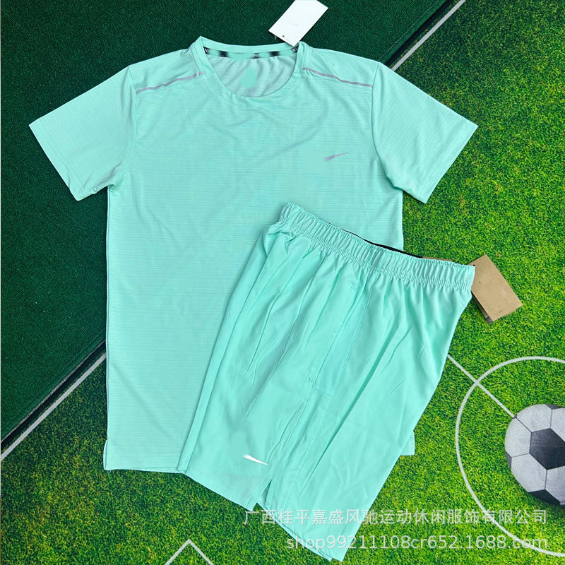 Wholesale shorts men's breathable woven sports cropped pants sports student track and field training running fitness quick-drying suit men