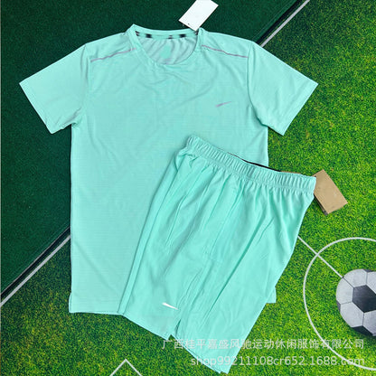 Wholesale shorts men's breathable woven sports cropped pants sports student track and field training running fitness quick-drying suit men