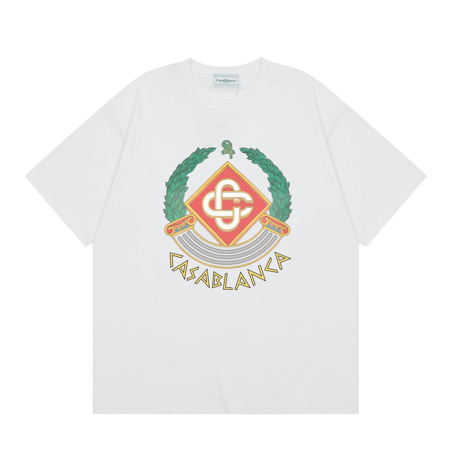 New Casa Casablanca Short Sleeve Correct Edition Ins European and American Niche Trendy Brand Cotton Casual High Street European and American T-shirt