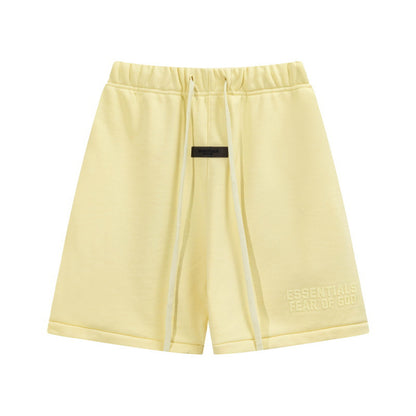 European and American trendy brand 25SS silicone letter logo casual shorts summer loose cropped pants for men and women