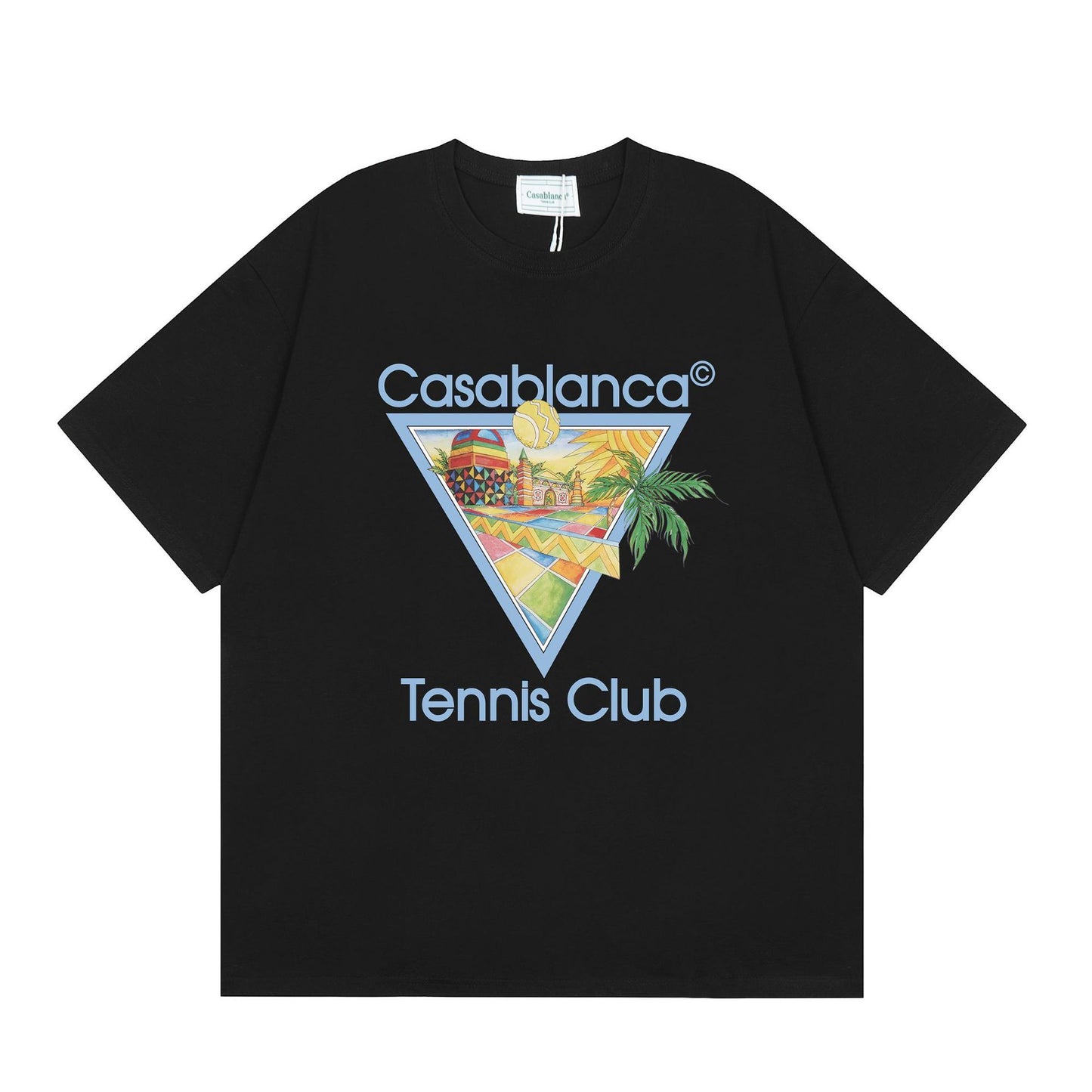 New Casa Casablanca Short Sleeve Correct Edition Ins European and American Niche Trendy Brand Cotton Casual High Street European and American T-shirt