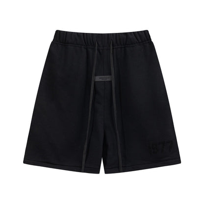 European and American trendy brand 25SS silicone letter logo casual shorts summer loose cropped pants for men and women