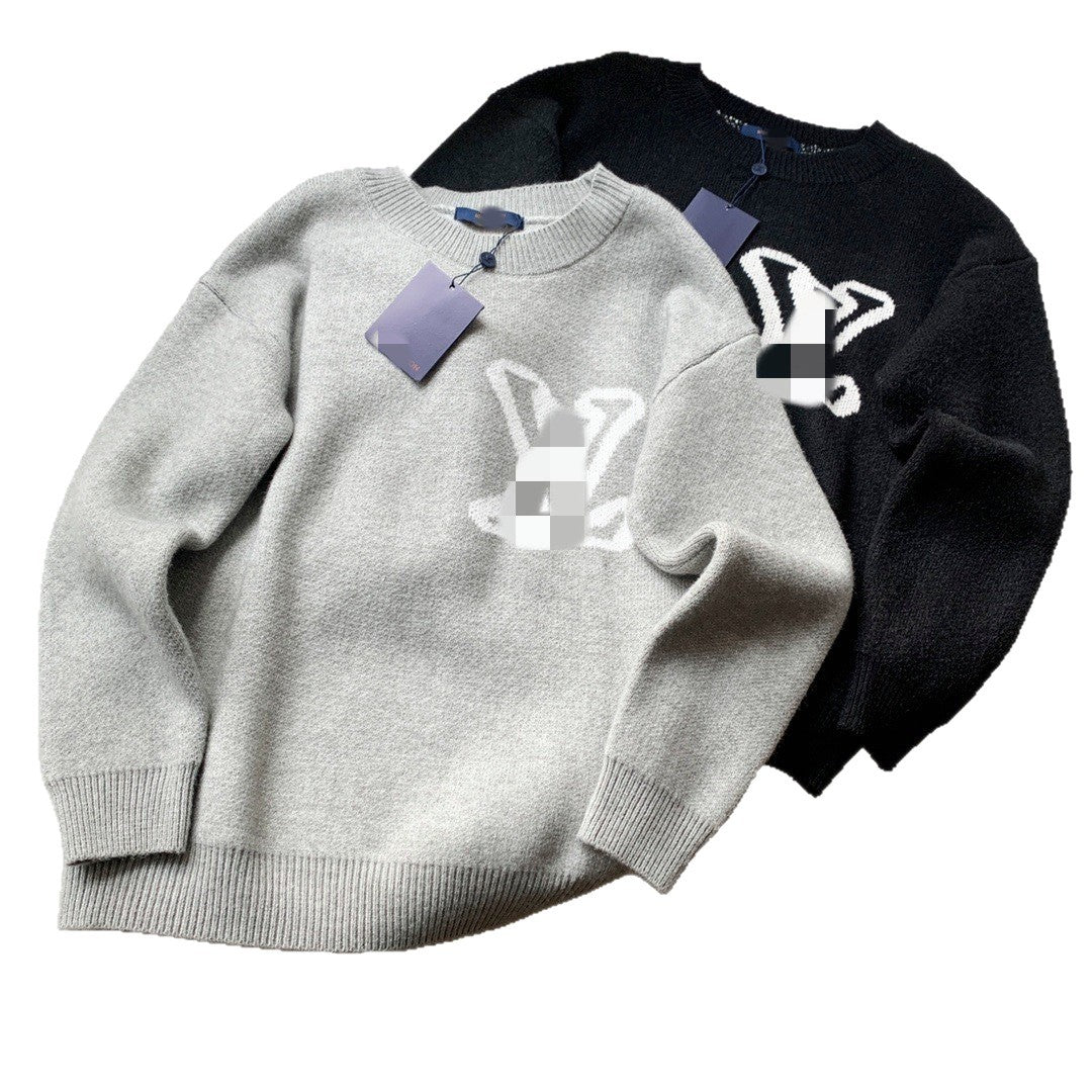 High-end source edition trendy brand L Donkey Home crew neck loose sweater knit shirt unisex cross-border style