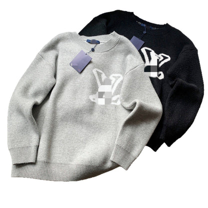 High-end source edition trendy brand L Donkey Home crew neck loose sweater knit shirt unisex cross-border style