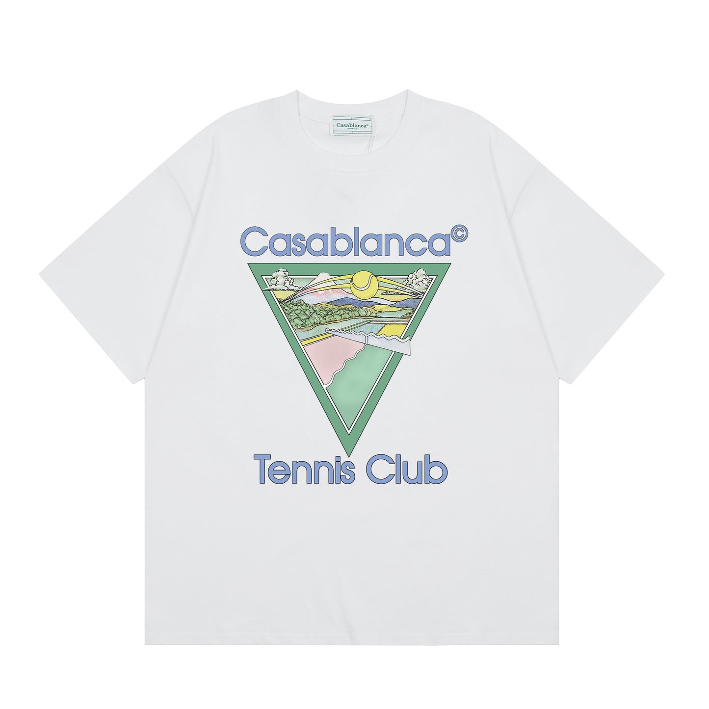 New Casa Casablanca Short Sleeve Correct Edition Ins European and American Niche Trendy Brand Cotton Casual High Street European and American T-shirt