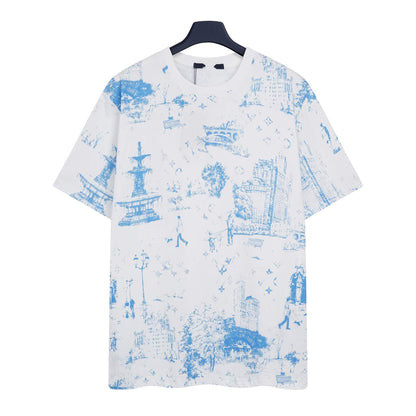 Correct version high quality 26 new donkey home short sleeve classic LOGO print short sleeve T-shirt for men and women