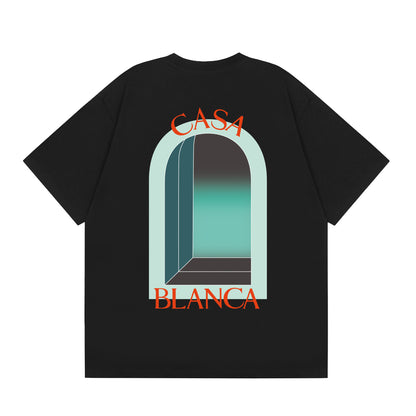 Casa American fashion brand online auction short sleeve men's couple ins summer super hot T-shirt women's top short sleeve loose European version
