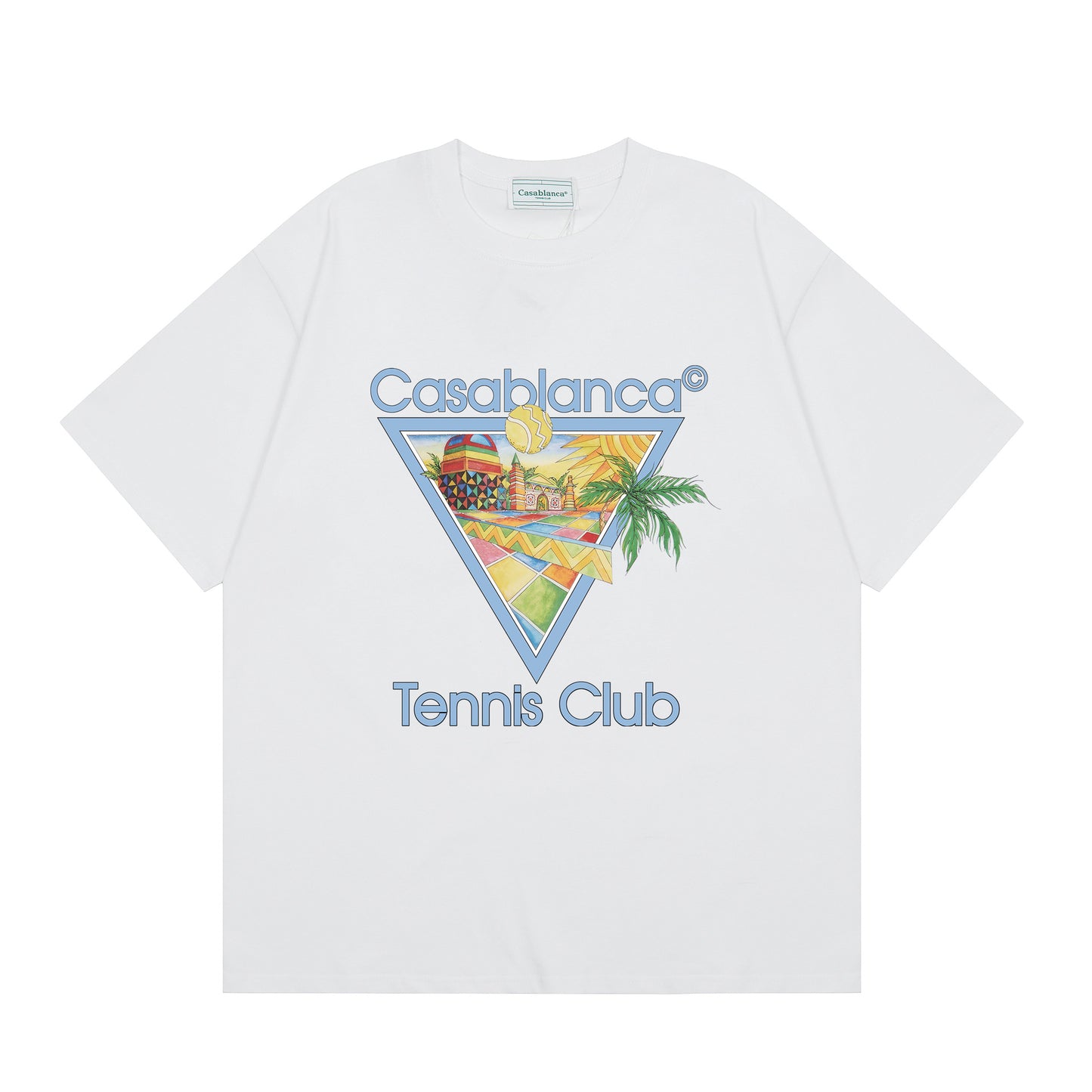 Casa American fashion brand online auction short sleeve men's couple ins summer super hot T-shirt women's top short sleeve loose European version