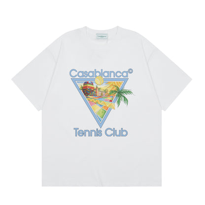 Casa American fashion brand online auction short sleeve men's couple ins summer super hot T-shirt women's top short sleeve loose European version