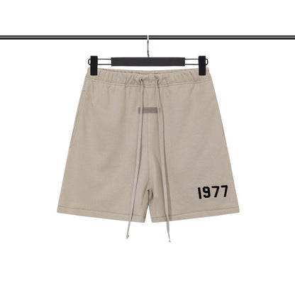 European and American trendy brand 25SS silicone letter logo casual shorts summer loose cropped pants for men and women