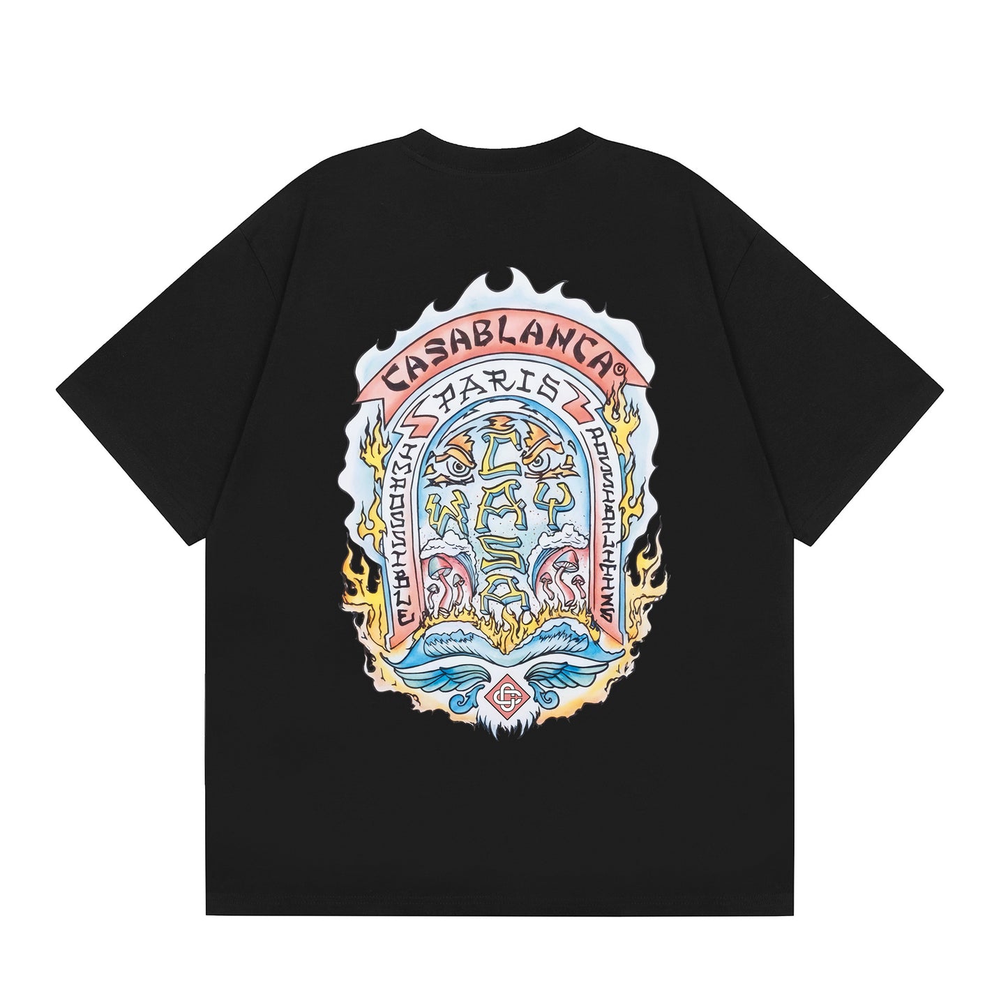 Casa American fashion brand online auction short sleeve men's couple ins summer super hot T-shirt women's top short sleeve loose European version