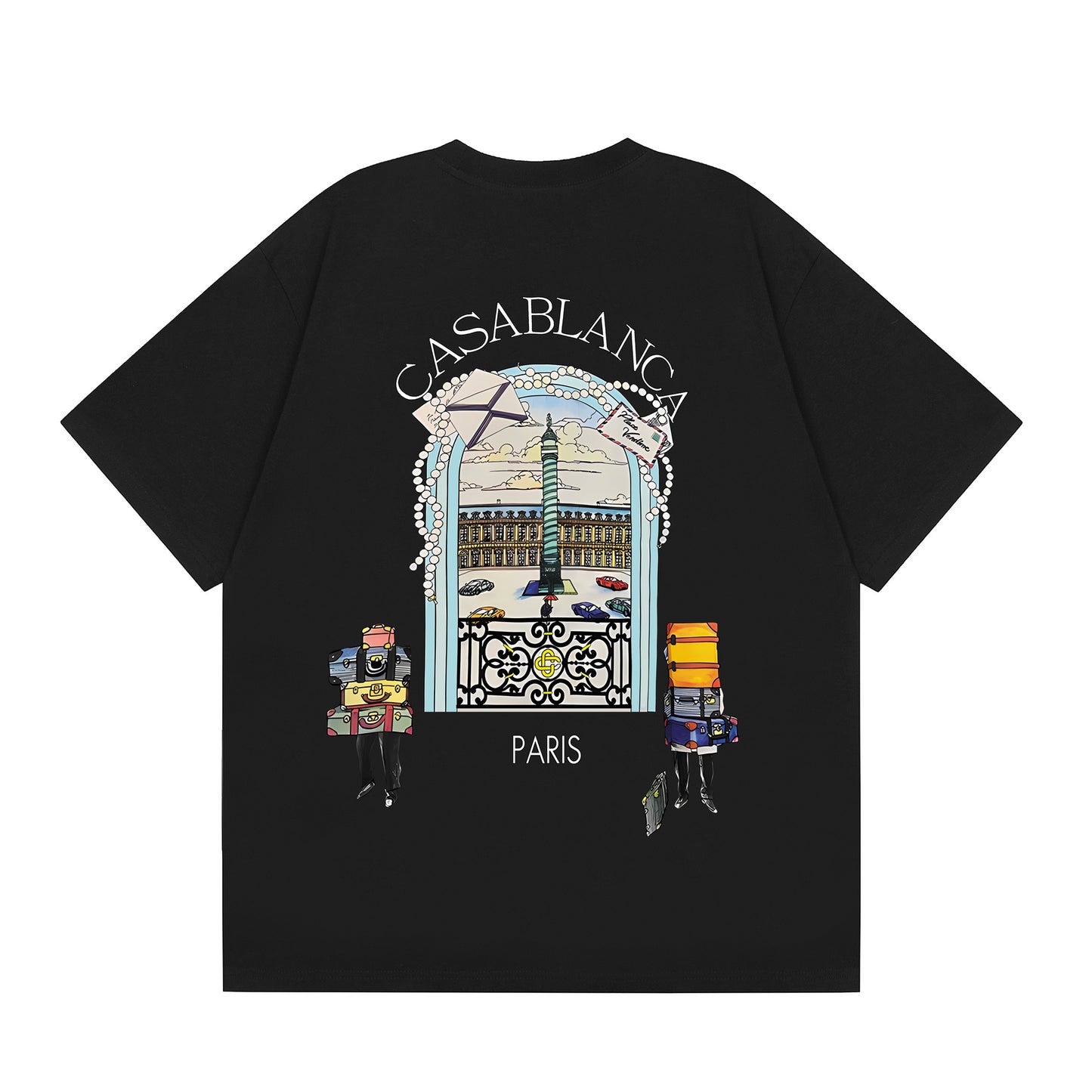 Casa American fashion brand online auction short sleeve men's couple ins summer super hot T-shirt women's top short sleeve loose European version