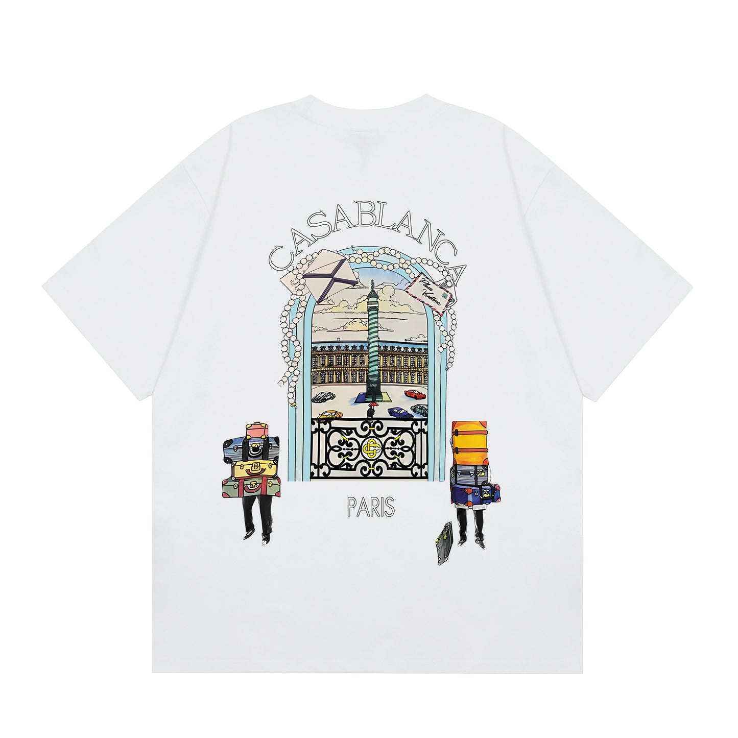 Casa American fashion brand online auction short sleeve men's couple ins summer super hot T-shirt women's top short sleeve loose European version