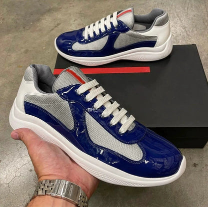 Spot new color-blocked mesh heightened athleisure men's and women's shoes leather big brand classic versatile breathable trend men (Copie)
