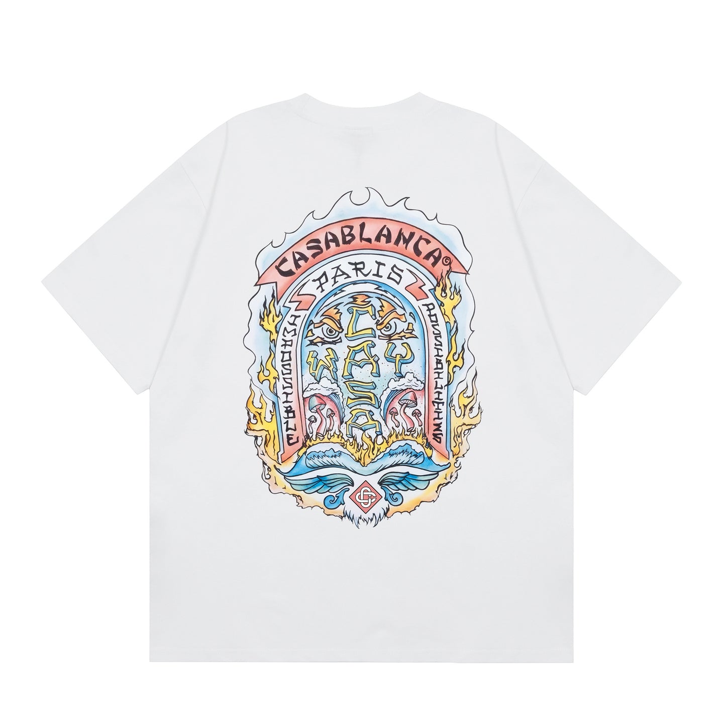 Casa American fashion brand online auction short sleeve men's couple ins summer super hot T-shirt women's top short sleeve loose European version