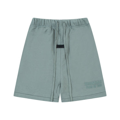 European and American trendy brand 25SS silicone letter logo casual shorts summer loose cropped pants for men and women