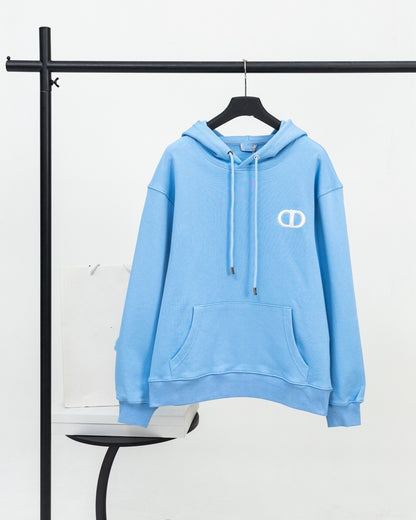 High version DO home autumn new cotton terry badge embroidered hooded sweatshirt casual loose fit hoody for men and women
