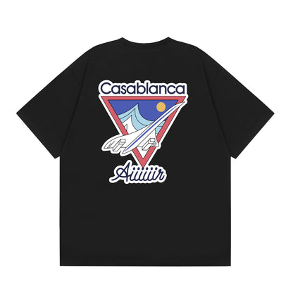 Casa American fashion brand online auction short sleeve men's couple ins summer super hot T-shirt women's top short sleeve loose European version