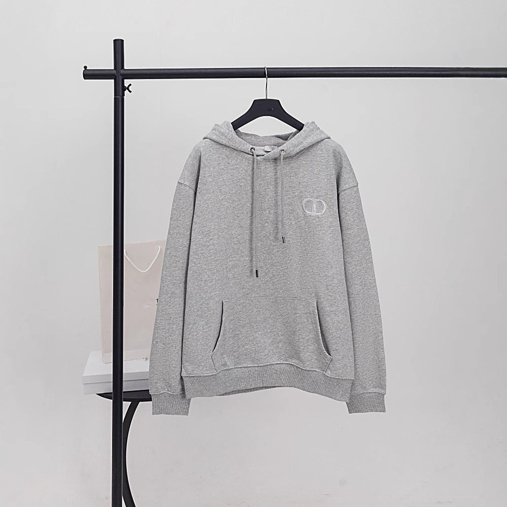 High version DO home autumn new cotton terry badge embroidered hooded sweatshirt casual loose fit hoody for men and women
