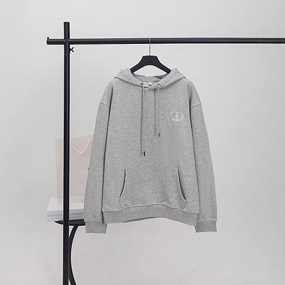 High version DO home autumn new cotton terry badge embroidered hooded sweatshirt casual loose fit hoody for men and women